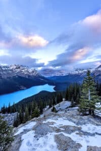 Peyto Lake Sunrise Vertical